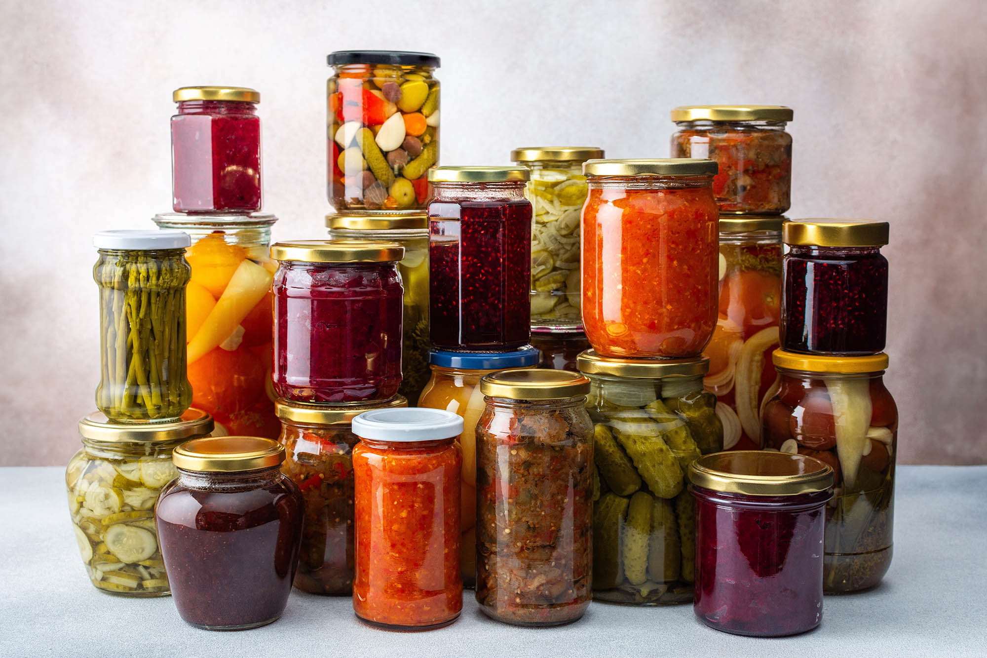 jars of canned goods